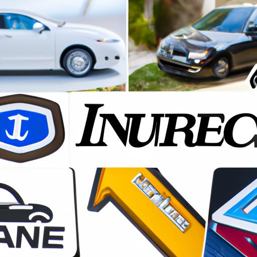 Logo collage of insurance providers offering affordable auto insurance for young adults.